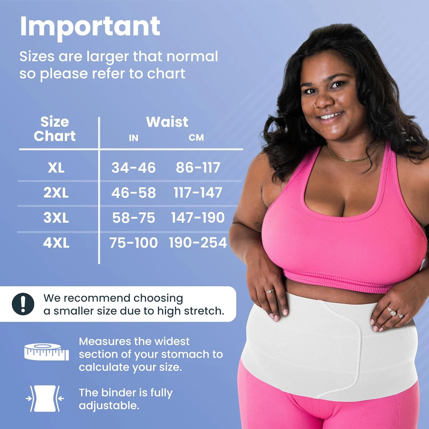 Plus Size 9 Inch Abdominal Binder - Image 11